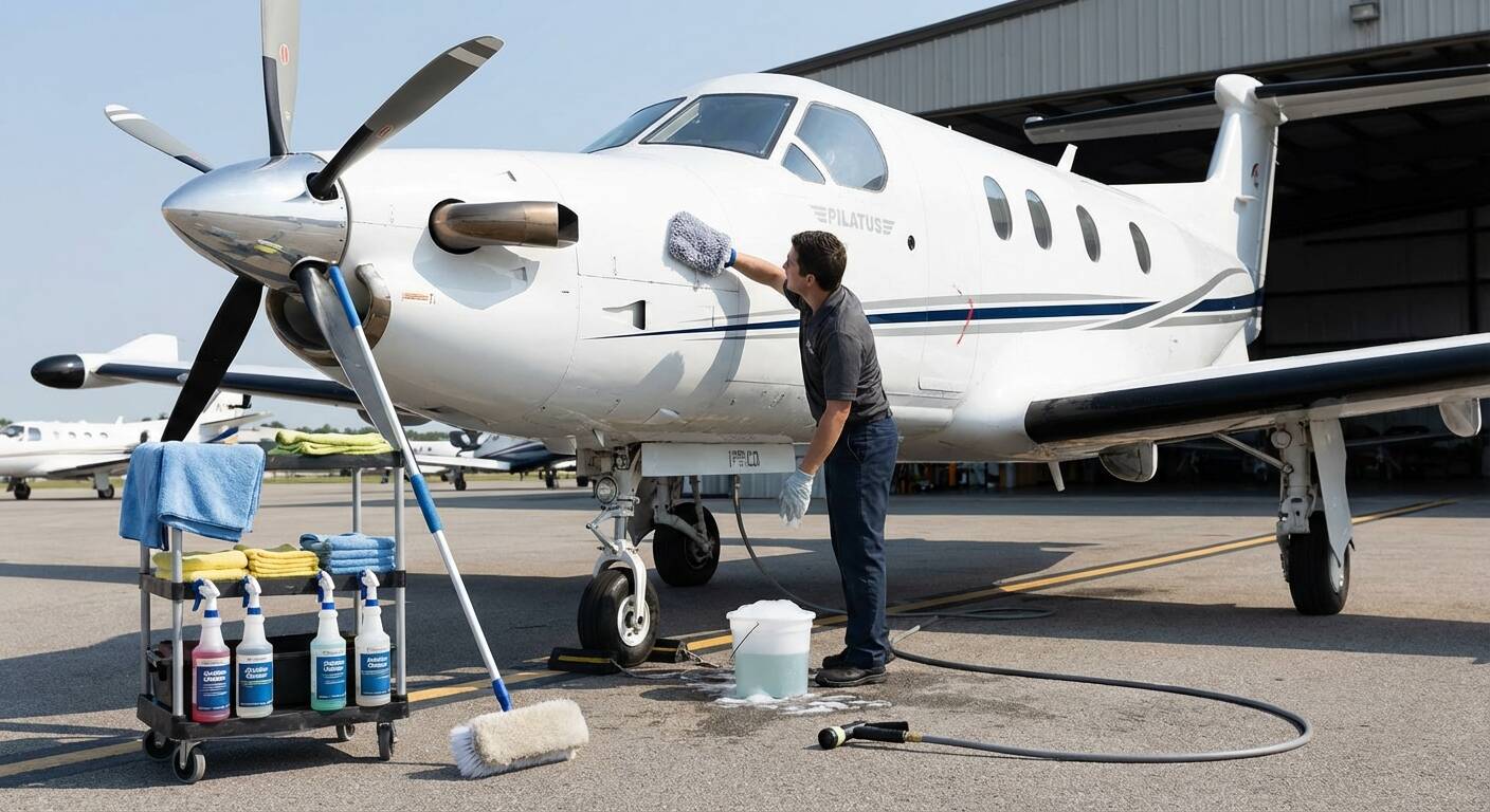 The Right Way to Wash a Plane Without Damaging Its Surface