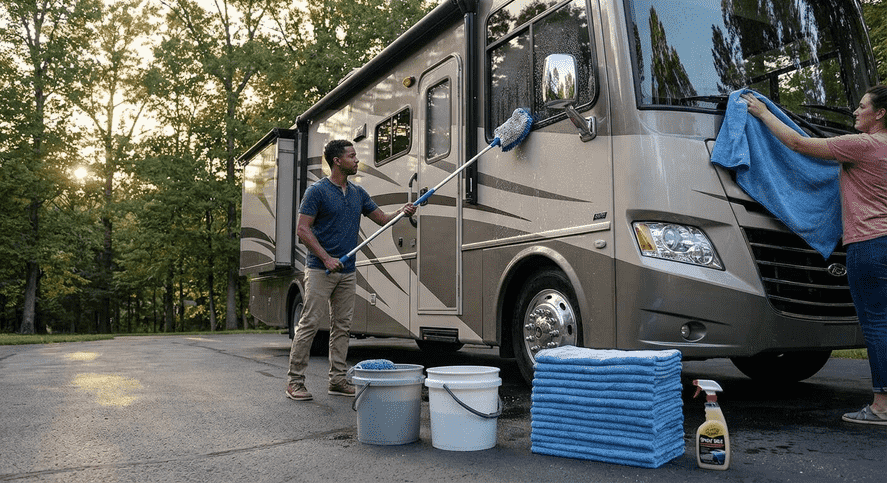 How to Wash Your RV Without Leaving Water Spots