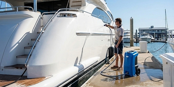Can a Portable Water Softener Make Yacht Cleaning Easier?