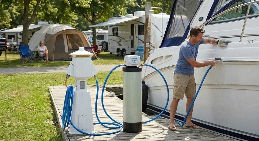Benefits of Using a Portable Water Softener at the Marina or Campsite